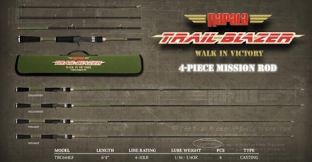 Rapala Trail Blazer/Trailblazer 4-10lbs fishing travel rod
