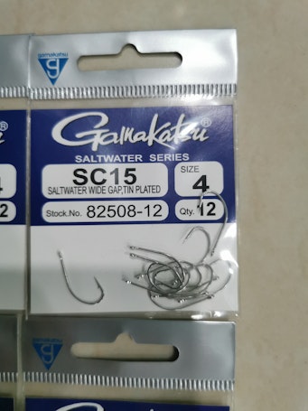 Gamakatsu SC15 Saltwater Fish Hook Size 4.