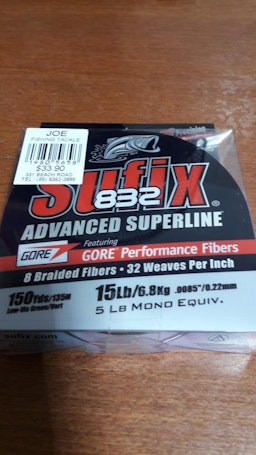Sufix 832 superline 15lb